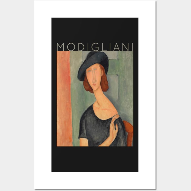 Amedeo Modigliani - Jeanne Hebuterne Au Chapeau Wall Art by TwistedCity